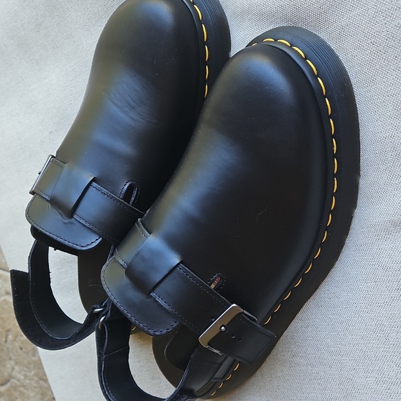 Dr Martens Jorge II Black Leather Slingback Mules Shoes Men's 12